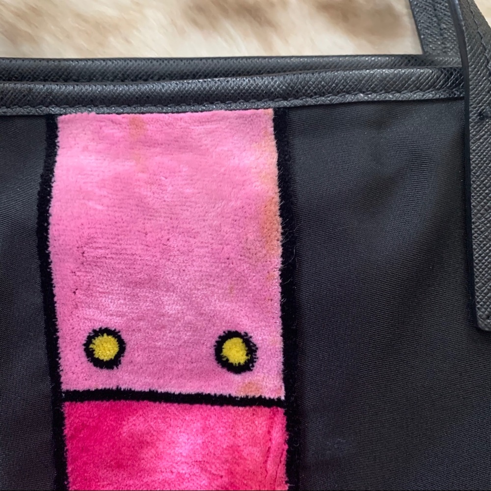 Prada Black & Velvet Nylon Tessuto Ricamo Tote Bag - Picture 9 of 9